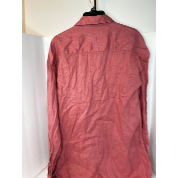 Burma Bibas Short Sleeve Button Up Shirt Men's Large 100% Linen - Picture 10 of 16